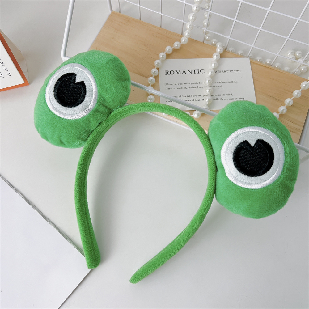 Adult Funny Big Eye Frog Hair Clip - Cute Cartoon Animal Headband for Teens