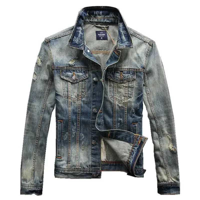Autumn Trendy Denim Jackets Man High Quality Vintage On Board Cowboy Coat for Men Korea Washed Designer New In Branded Outwear X250213