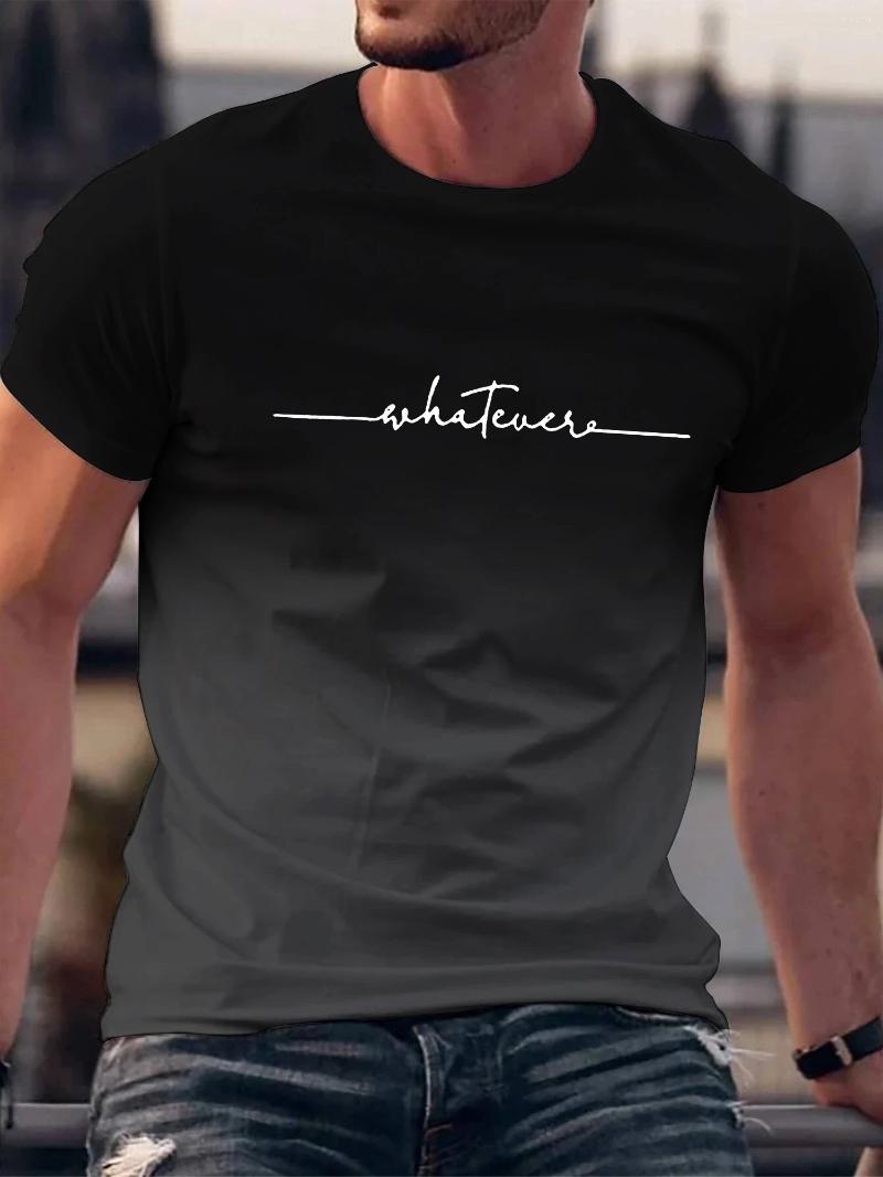 Tees For Men: Gradient Print Crew Neck T-Shirt - Trendy Casual Short Sleeve Summer Top, Ropa De Hombre