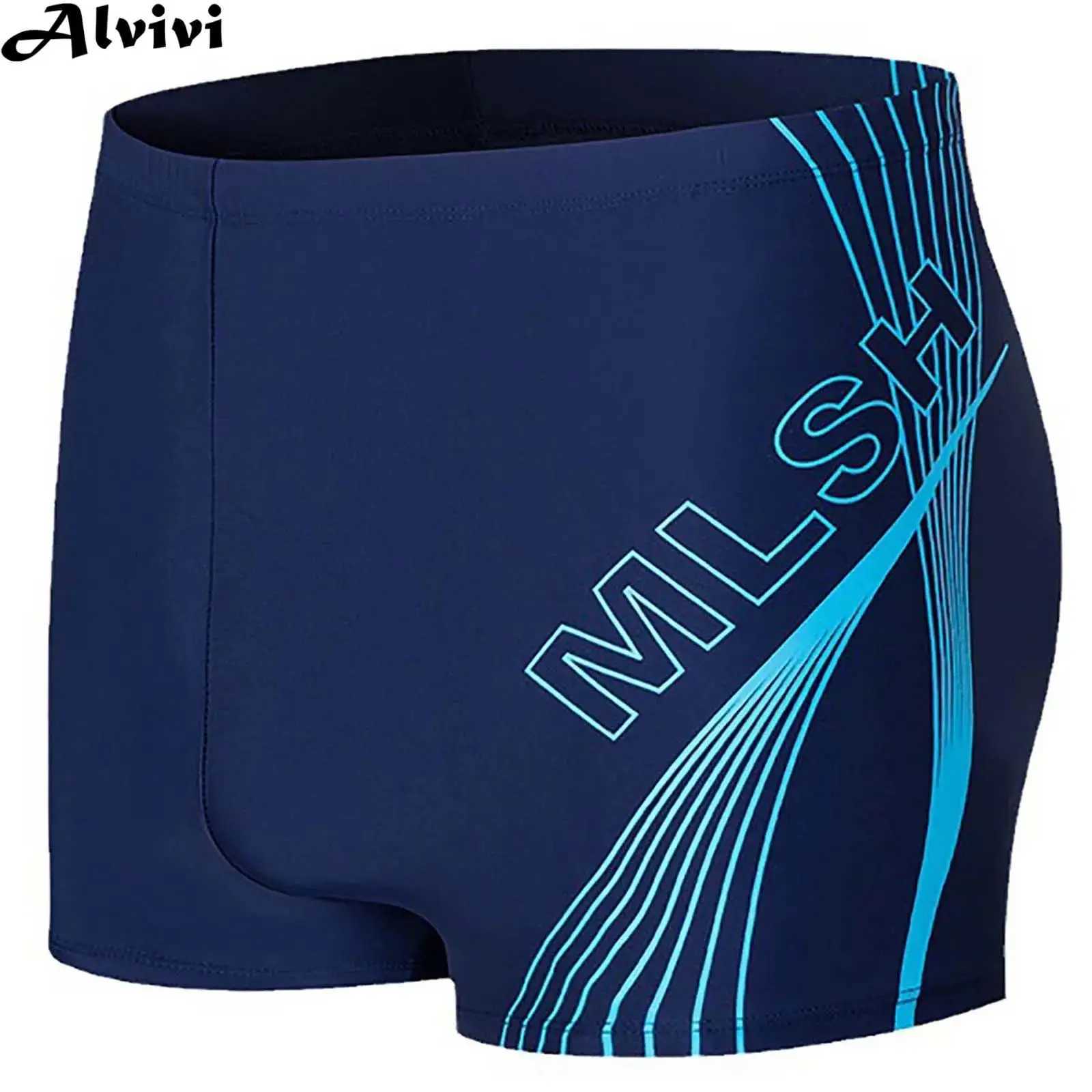 Mens Summer Swimming Trunks Athletic Swim Boxer Shorts with Mesh Liner Swimwear Beach Surfing Sunbathing Diving Pool Swimsuit Z260313