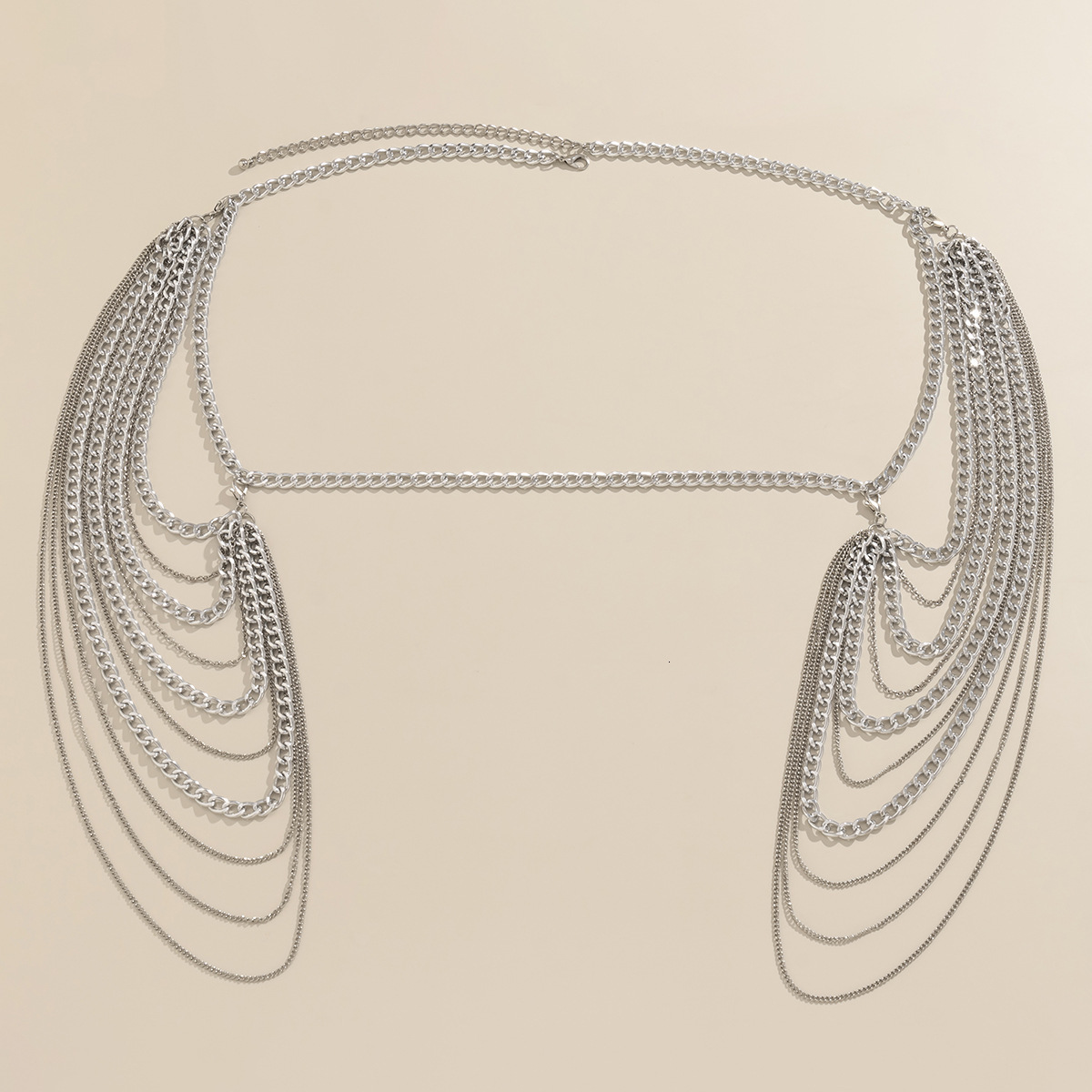 fashion Woman Accessories sexy multi-layer metal tassel shawl ethnic style street beat nightclub women shoulder body chain