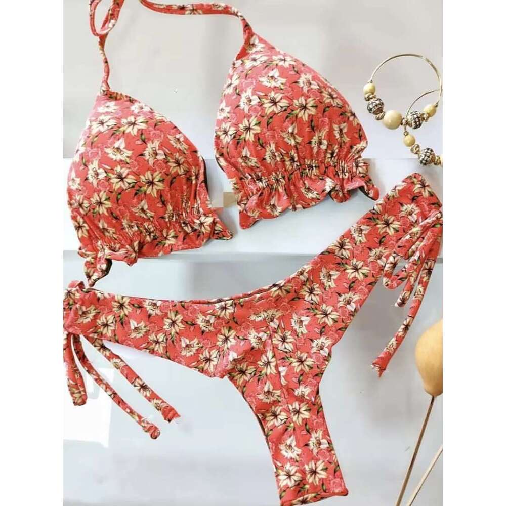 2022 Bikini Set Women Swimwear Push Up Swimsuit Bottom Print Brazilian Biquini Bathing Suit Swim Wear Beach