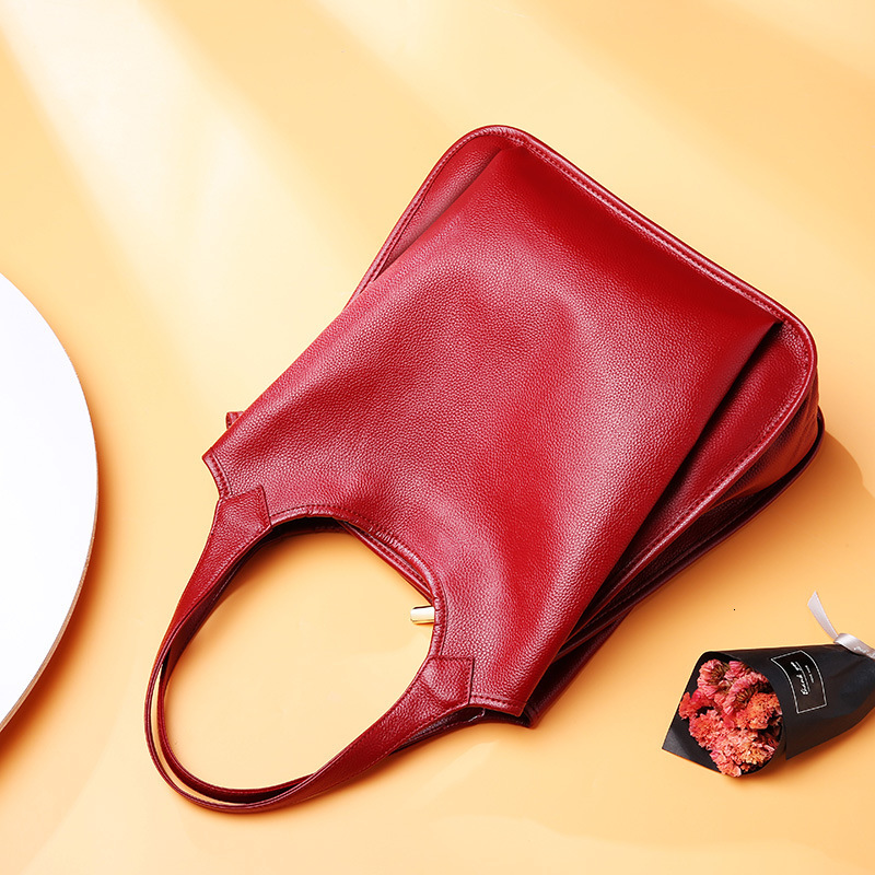 Bag Bag Head Layer Cowhide Women's Handbag Summer New Fashion Tote Genuine Leather Women's One Shoulder Crossbody Bag