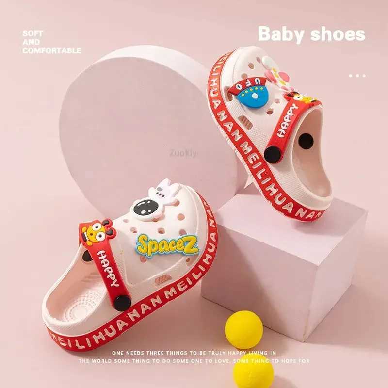 Sandals New Children Kids Baby Boys Girls Mules Clogs Summer Soft Sole Garden Beach Slippers Sandals Cave Hole Baby Shoes for Boys Girls H250212