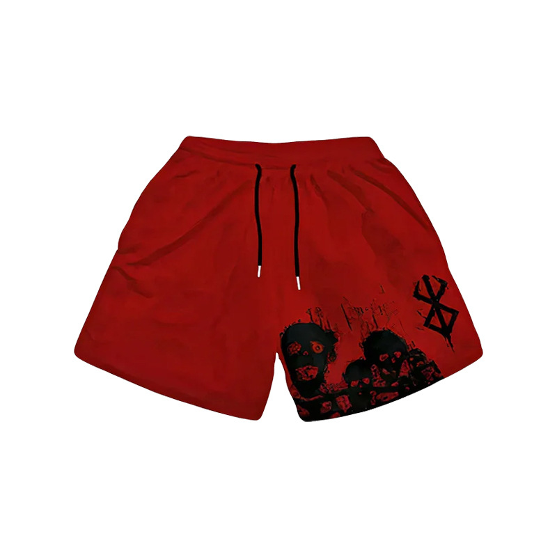 Hip-hop Drawstring American Shorts New Summer Short Pants Loose Casual Trend Beach Pants Men's Pants Print