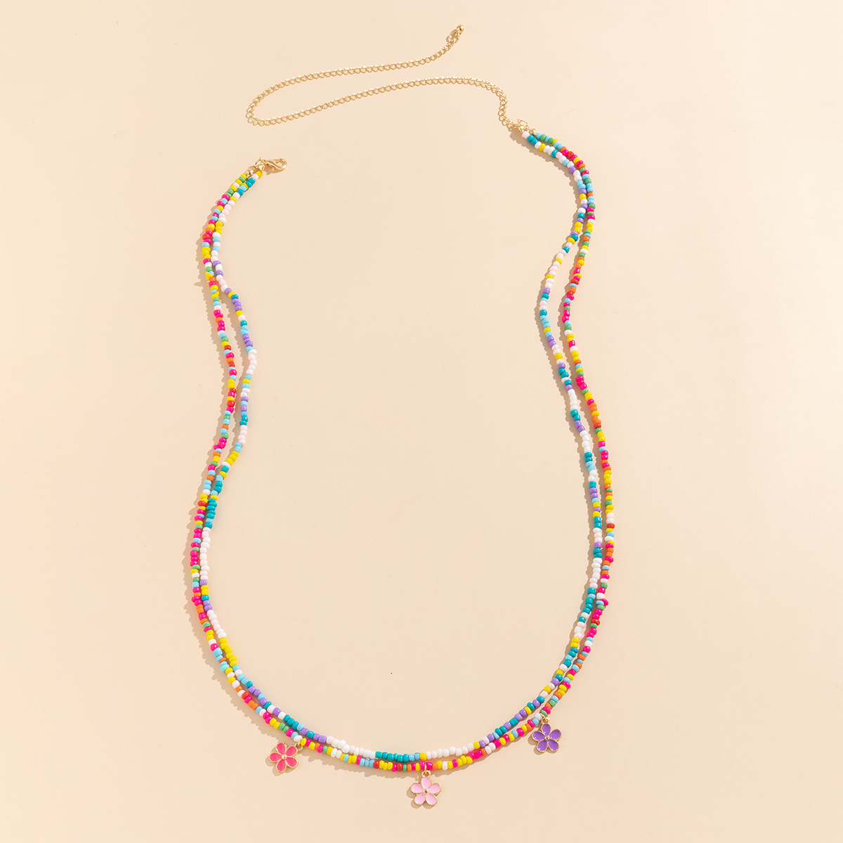 Ethnic Style Colorful Rice Beads Woven Sexy Tassel Woman Belt Body Simple Acrylic Love Waist Chain
