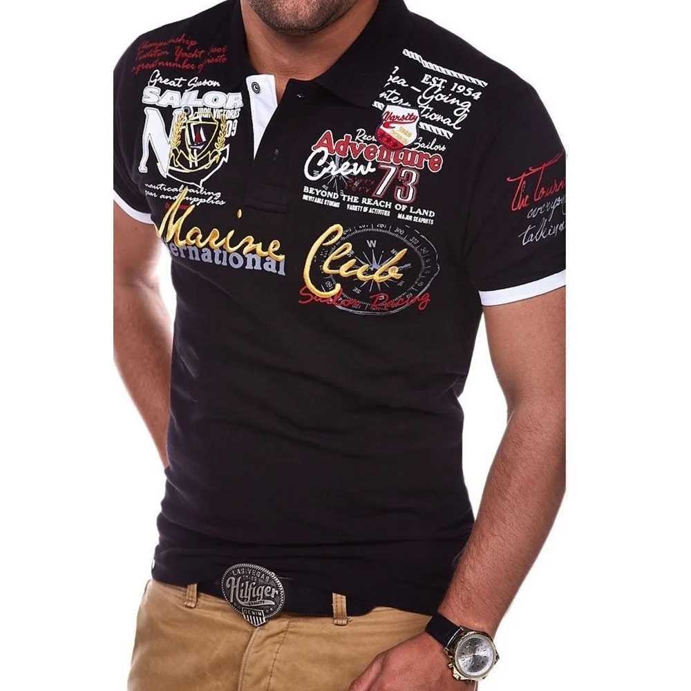 ZOGAA Summer Mens Casual Business Short Sleeve Tshirt Fashion Lapel Slim Fit Polo Shirts X250213