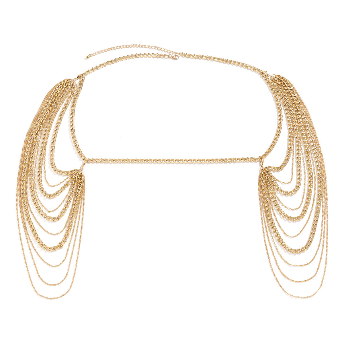 fashion Woman Accessories sexy multi-layer metal tassel shawl ethnic style street beat nightclub women shoulder body chain