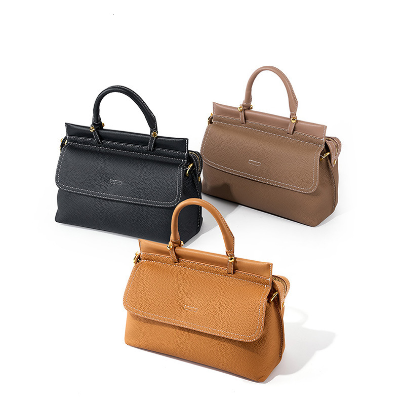Bag Head Layer Cowhide Bag For 2024 New Genuine Leather Women's Crossbody Messenger Bag, Commuting Large Capacity Single Shoulder Briefcase