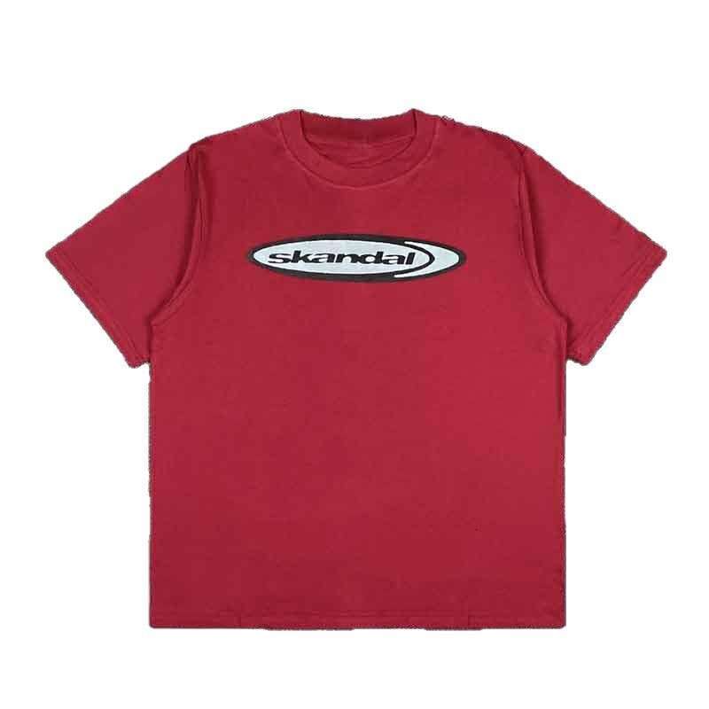2025 fashion new short sleeved summer round neck T-shirt with figure letter print slim fit top