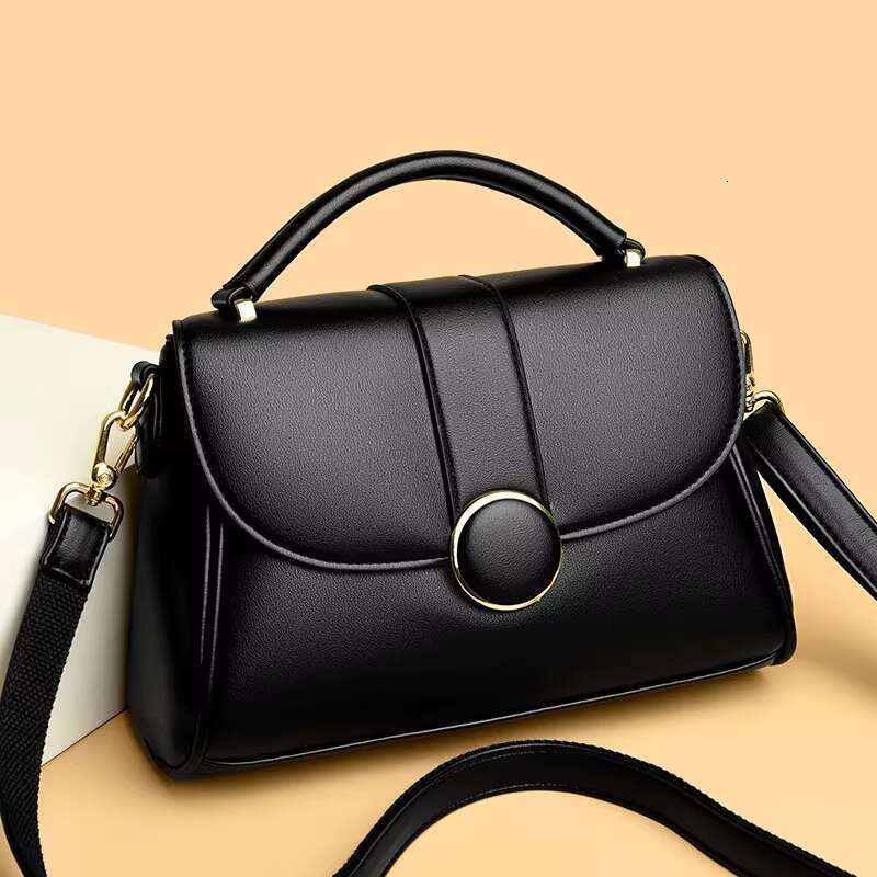 2025 New Women Light Concise Comfortable Texture Tote Genuine Leather Material Leisure Female Shoulder Bag