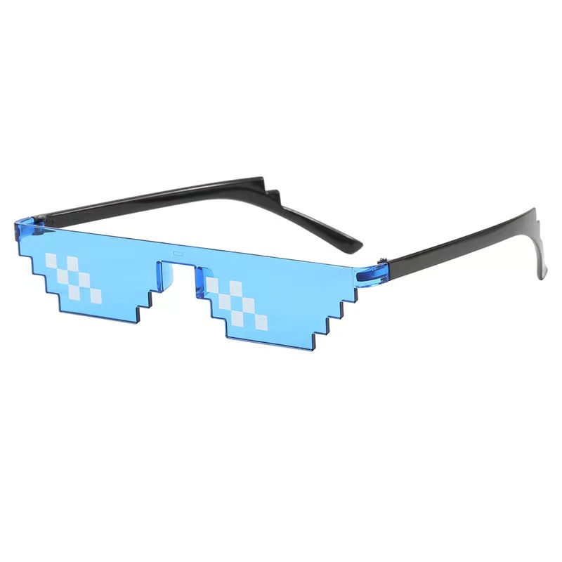 Mosaic glasses ball funny glasses color square anime personality pixel sunglasses fashion