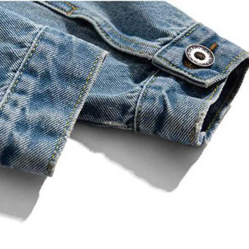 Denim Jacket Mens Spring And Autumn Fit Loose Large Size Workwear Washed Tannin Casual Jacket X250213