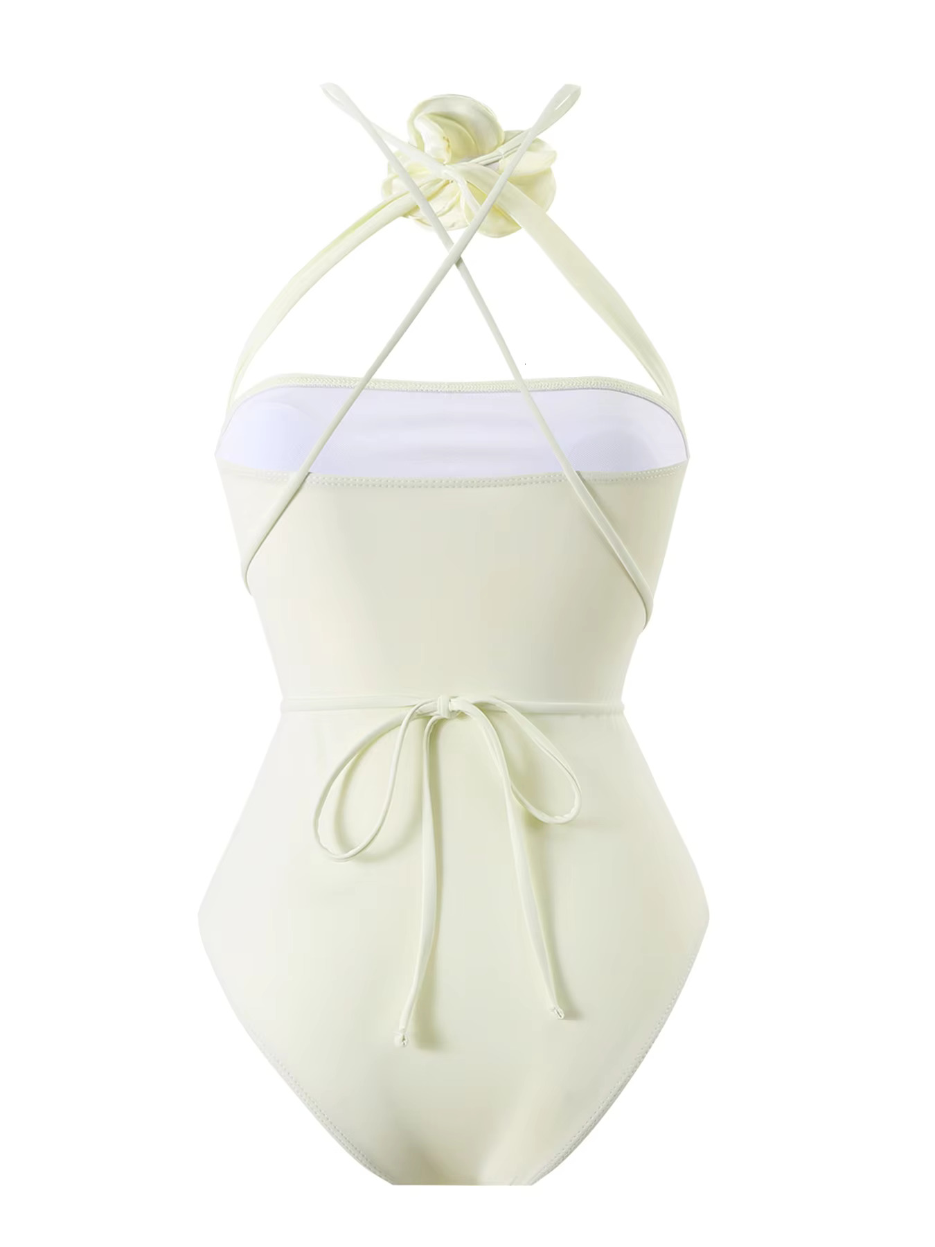 2025 New Sexy Bandage One Piece Swimsuit For Women Solid Wers Swimwear Female Bodysuit Monokini Bathing Suit Beachwear Bather