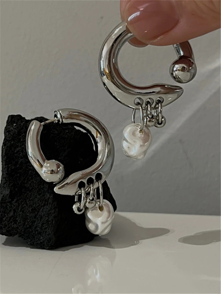 Chic pearl pendant earrings can be detachable before and after wearing INS fashion womens jewelry accessories gift 250210