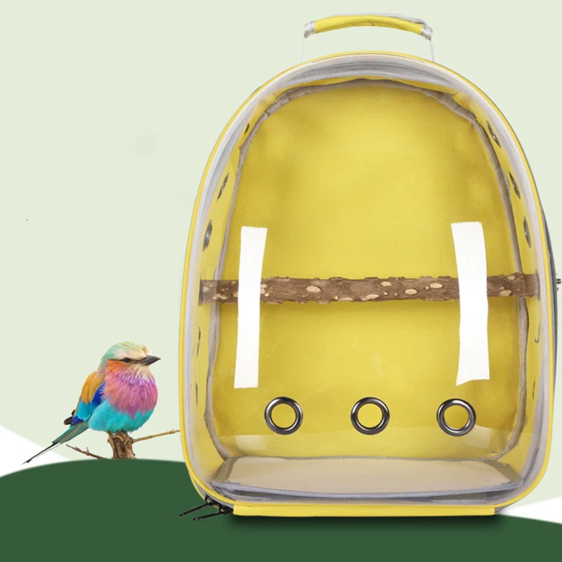 Bird Bag Parrot Carrying Bag Portable Pet Backpack for Parakeet Cockatiel Bunny Travel Transparent Pet Bird Cage 250206