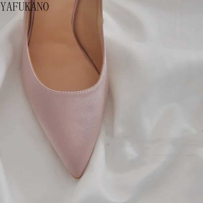 Brand Design Silk Satin Stiletto Women Pumps Luxury Style Champagne Party Prom Shoes Wedding Shoe Small Size High Heels 31 32 33 Y250212