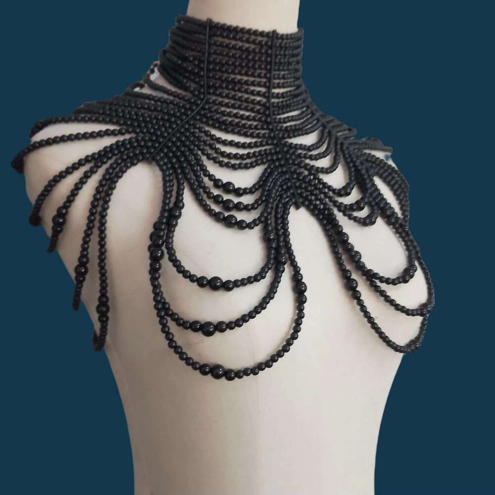 Hand-Woven Body Chain Pearl Shawl Fashion Bra Performance Clothing Accessories Wear Body Jewelry