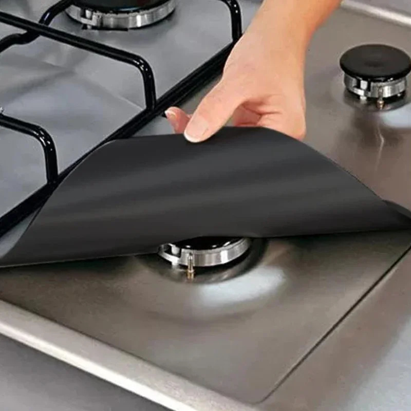 4/8Pcs Gas Stove Protectors Kitchen Reusable Covers Mat Protector Cleaning Pad Liner Cover Stove Protector Cover Liner 250213