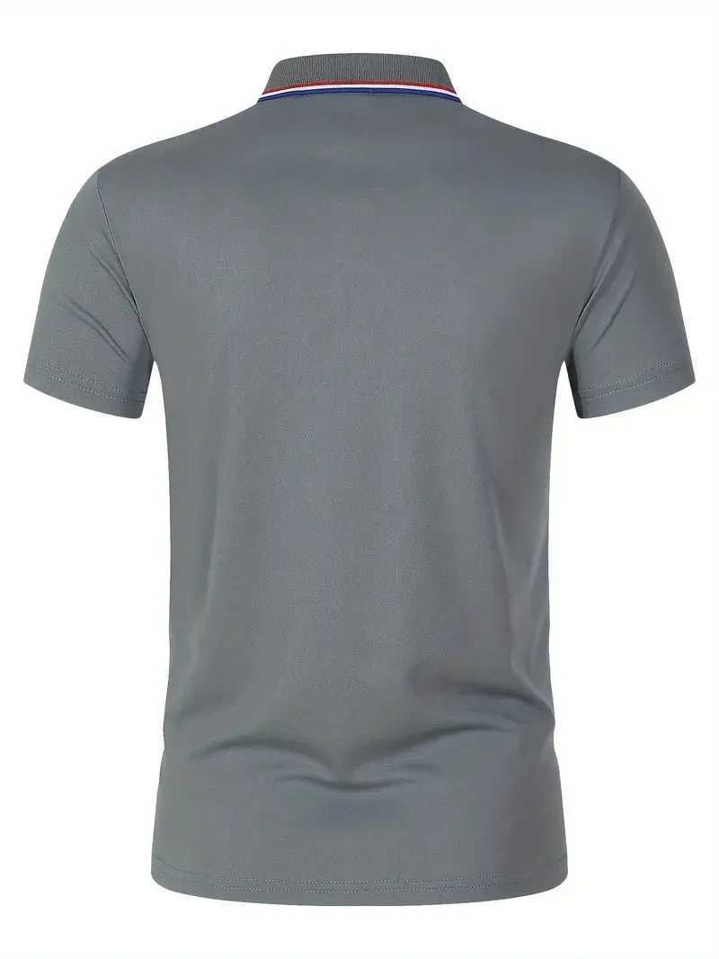 Vintage Mens Short Sleeve Shirt Breathable Lapel Business Casual Polo Shirt Fashion Simple Design Mens Summer Comfortable Tops X250213