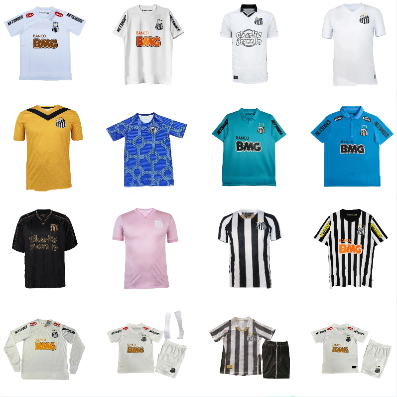 2024 2025 NEYMAR JR Santos FC Soccer Jerseys 2024 2025 Retro Pink October GUILHERME GIULIANO WILLIAN FURCH OTERO PITUCA PEDRINHO PELE 1970 football shirts men kids