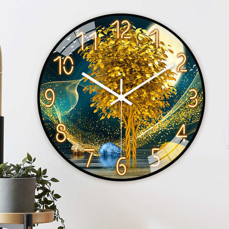 8 inch 20cm light luxury wall clock Home living room Modern simple clock wall silent fashion clock W240806