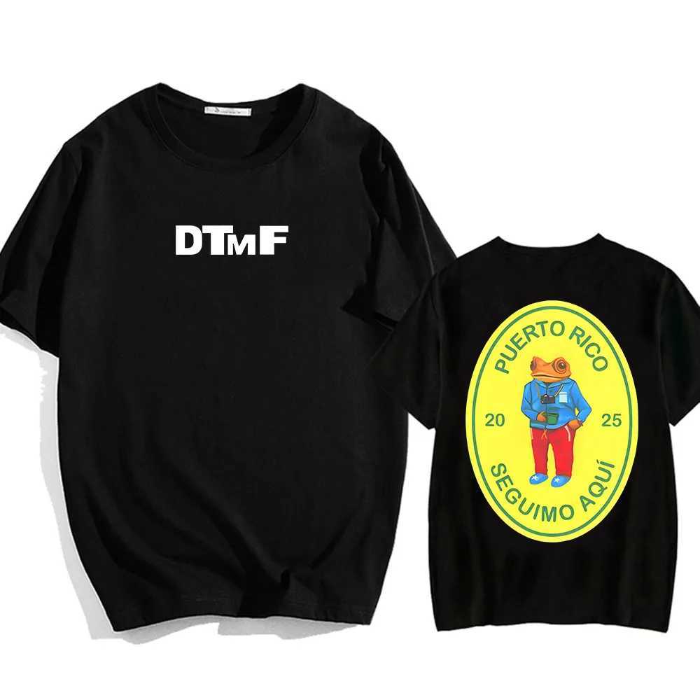 DTMF with Bear Cartoon Tshirts Should I Take More Photos Printing T-shirt Hip Hop Mens T-shirt Cotton High Quty Ts X250213