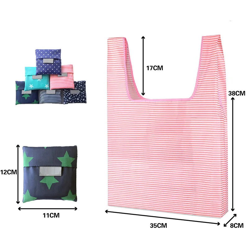 Portable Foldable Large Shopping Bag Tote Capacity Reusable Grocery Handbags EcoFriendly Shopper Cloth Bags for Travel 250121