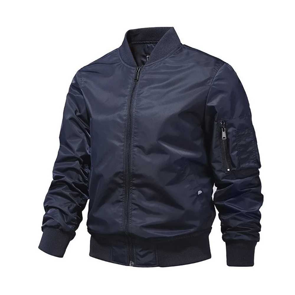 Baseball jacket mens hiking windproof military bomber jacket casual fishing jacket zipper pocket top X250213