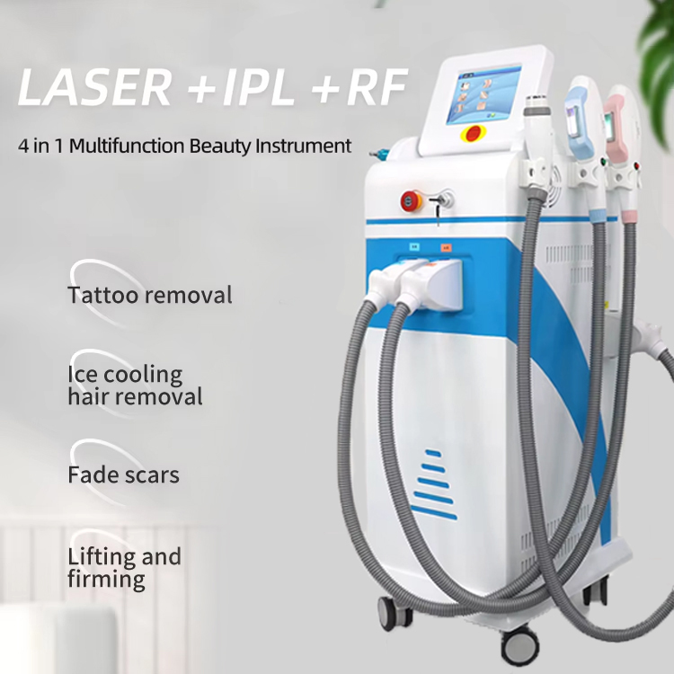 High Quality Upgrade 4 in 1 OPT Elight Hair Removal Nd Yag Tattoo Removal Carbon Peeling Skin Brightening RF Wrinkle Spot Removal Face Smooth Machine