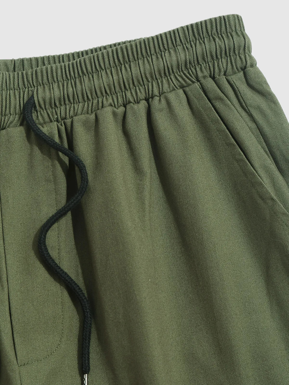 Mens Streetwear Solid Color Multipockets n Techwear Beam Feet Drawstring Cargo Pants 250122