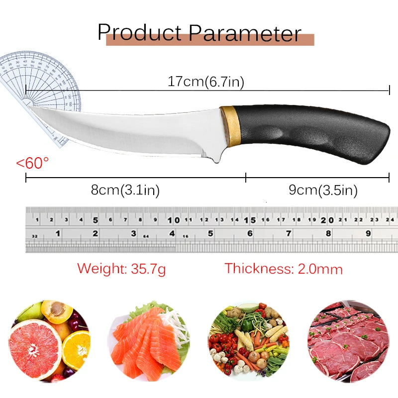 Boning KnifeStainless Steel Sharp Kitchen Knives for Cutting Vegetables and Peeling Fruit Meat Cleaver Beef Lamb 250211
