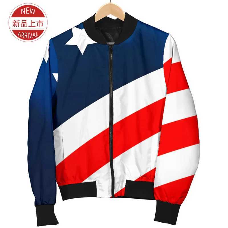 AMERICAN FLAG 3D Printing Jacket American Coat Of Arms Graphic Jackets Women Fashion Cool Streetwear Lapel Clothes Mens Clothing X250213