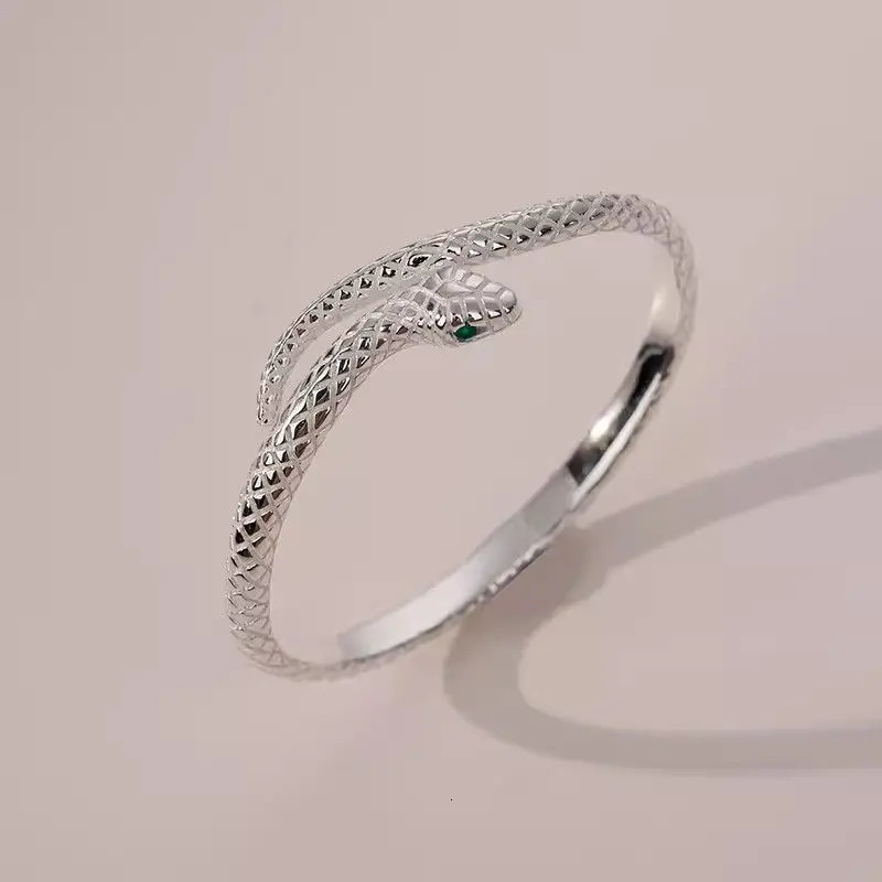 Year of the Snake 925 Silver Bracelet Womens Bracelet Jewelry Fashion High-end Personality Open Bracelet 250208