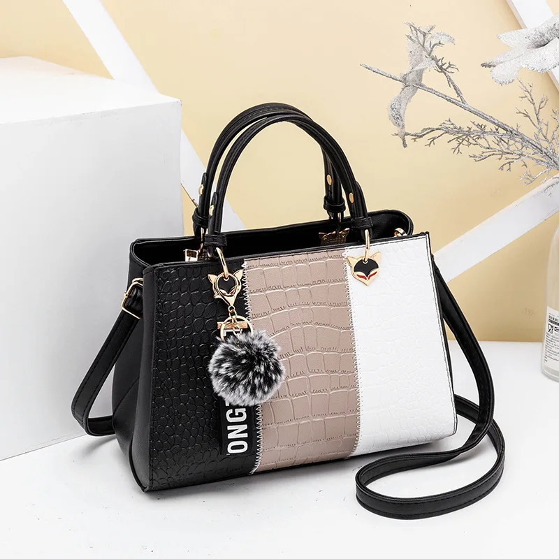 Womens Stone Pattern Handbag Large Capacity Fashion Simple Shoulder Crossbody Bag 250207
