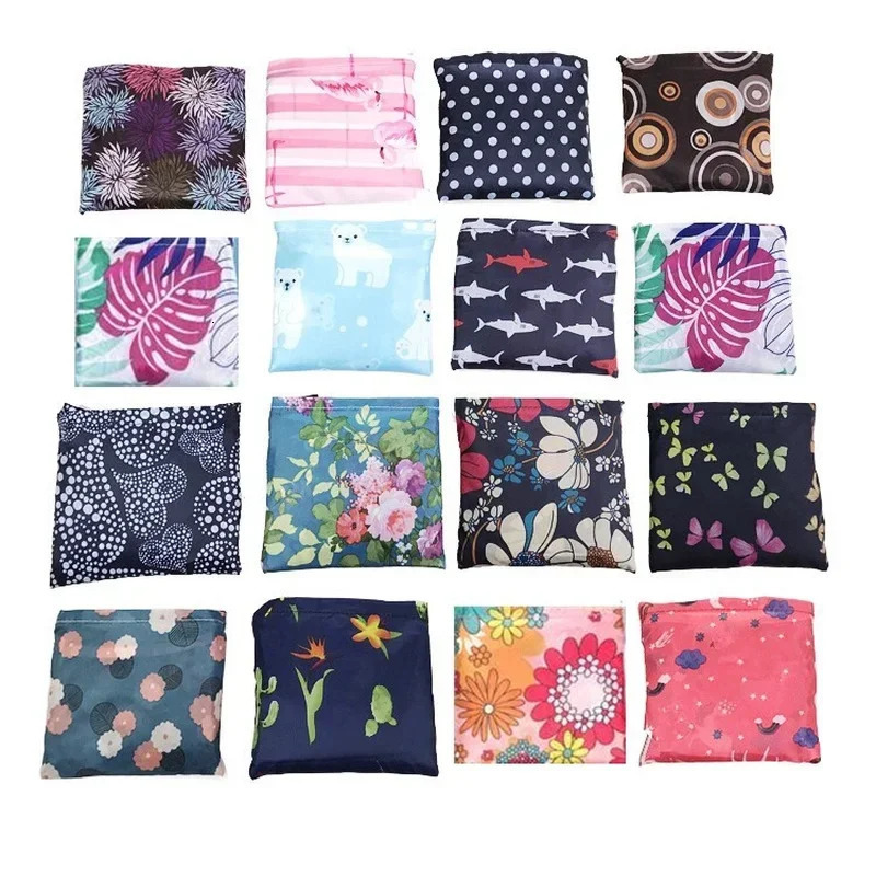 Tote Bags Flower Print Womens Grocery Handbags Outdoor Foldable Shopper Eco Shopping Bag Reusable Storage Organizer 250121