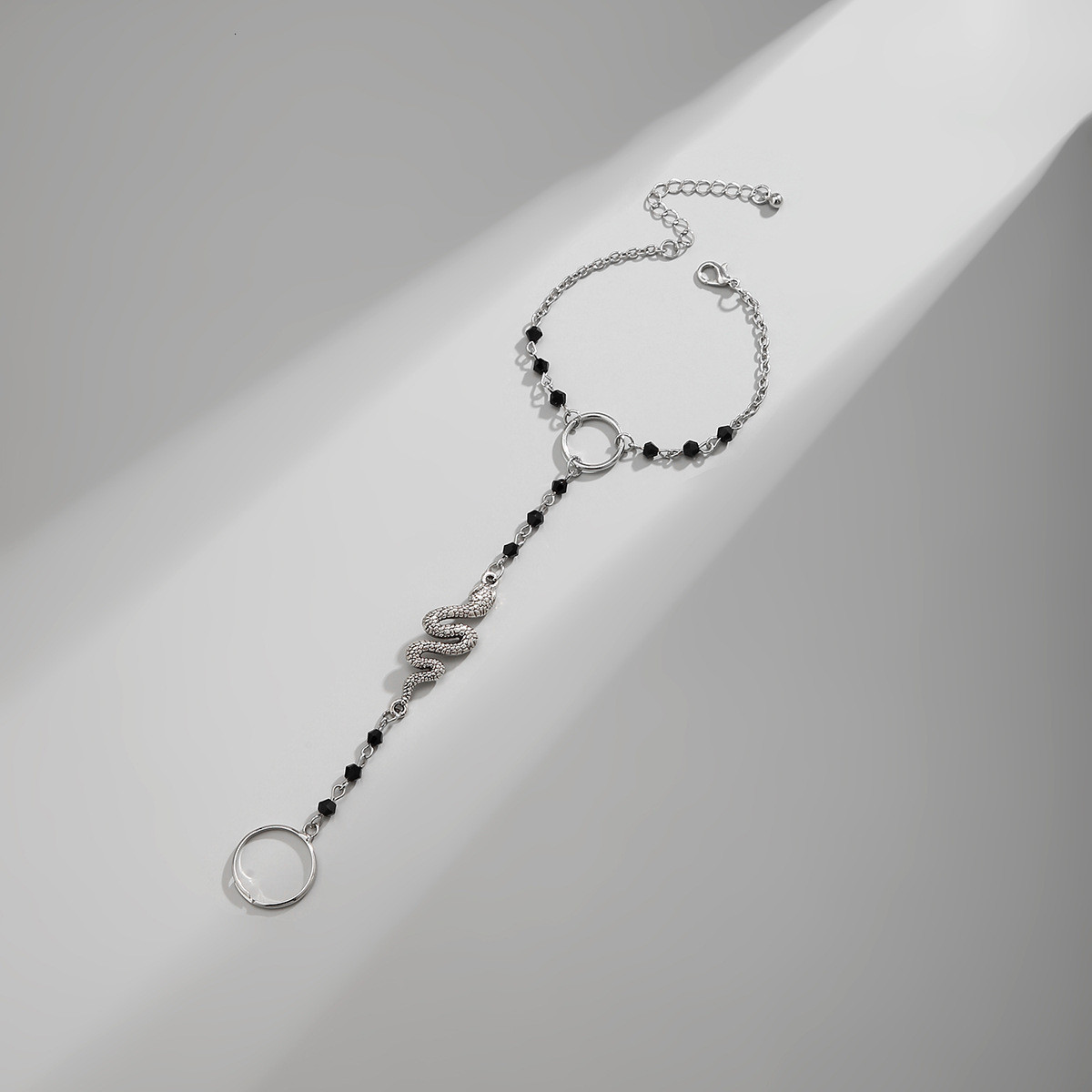 Fashion Jewelry Punk Snake Sweet Cool Finger Hip Hop Metal Crystal designer Backchain Bracelet