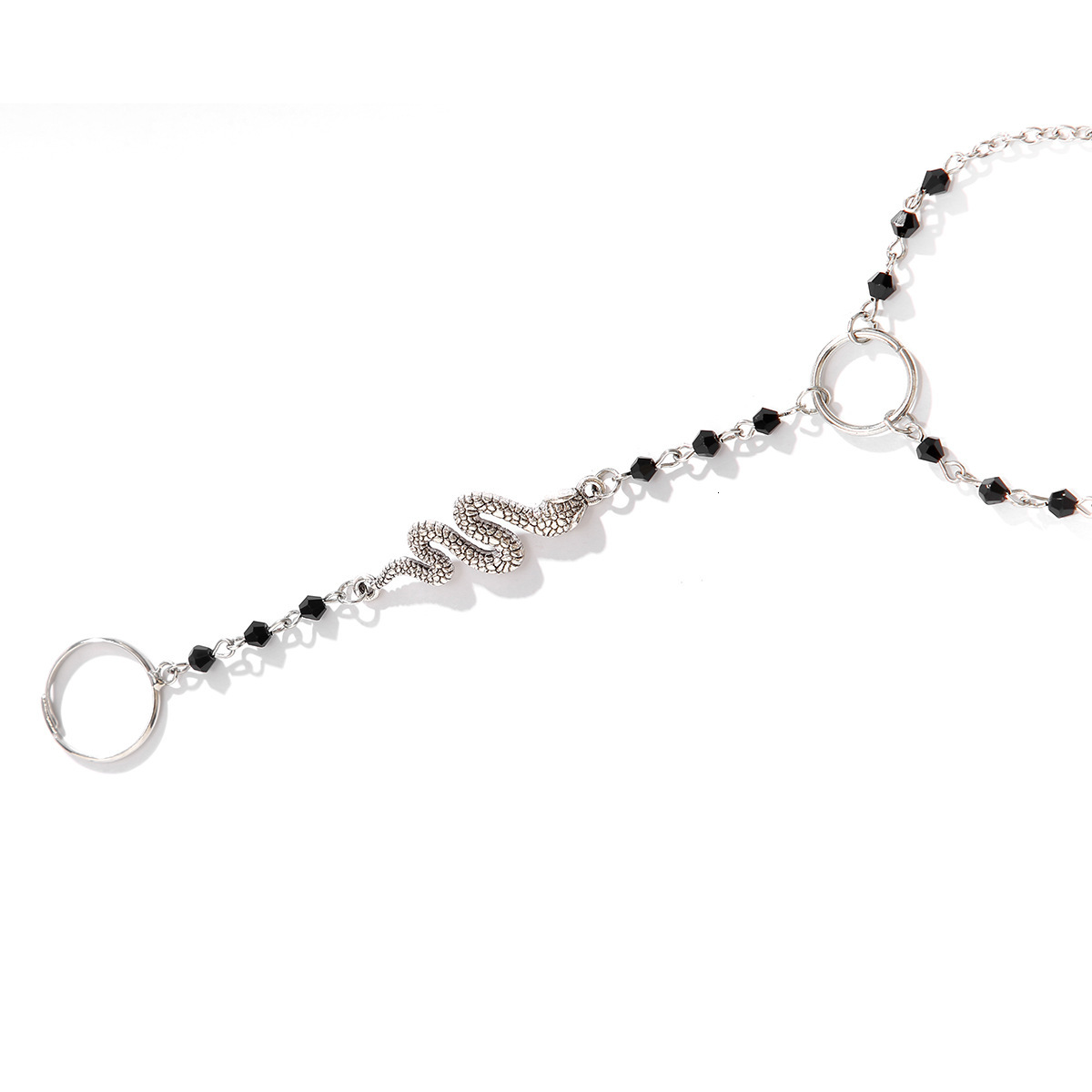 Fashion Jewelry Punk Snake Sweet Cool Finger Hip Hop Metal Crystal designer Backchain Bracelet