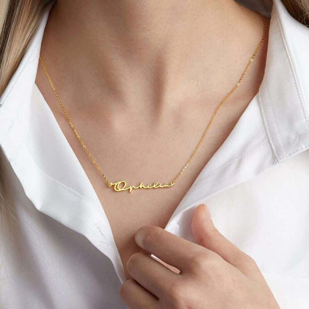 Delivery within 3 days: DIY personalized stainless steel name necklace, letter pendant, custom cutting