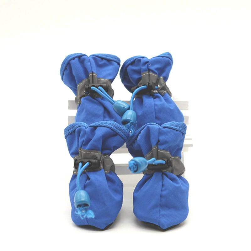 Dog Shoes for Winter, Dog Boots Paw Protectors, Fleece Warm Snow Booties for Puppy with Reflective Strip Waterproof Non-slip Rubber Sole for Small Med