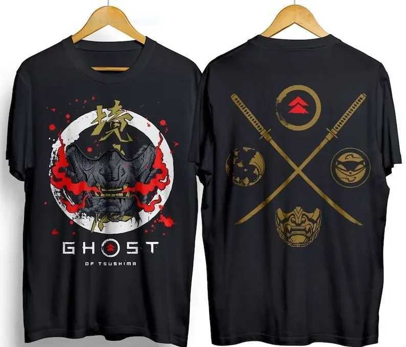 Ghost of Tsushima T-shirts Jin Sakai T-Shirt Sakai Clan Japan T Shirt Clothing Gift Ideas Oni T-Shirt Unisex Shirt X250213