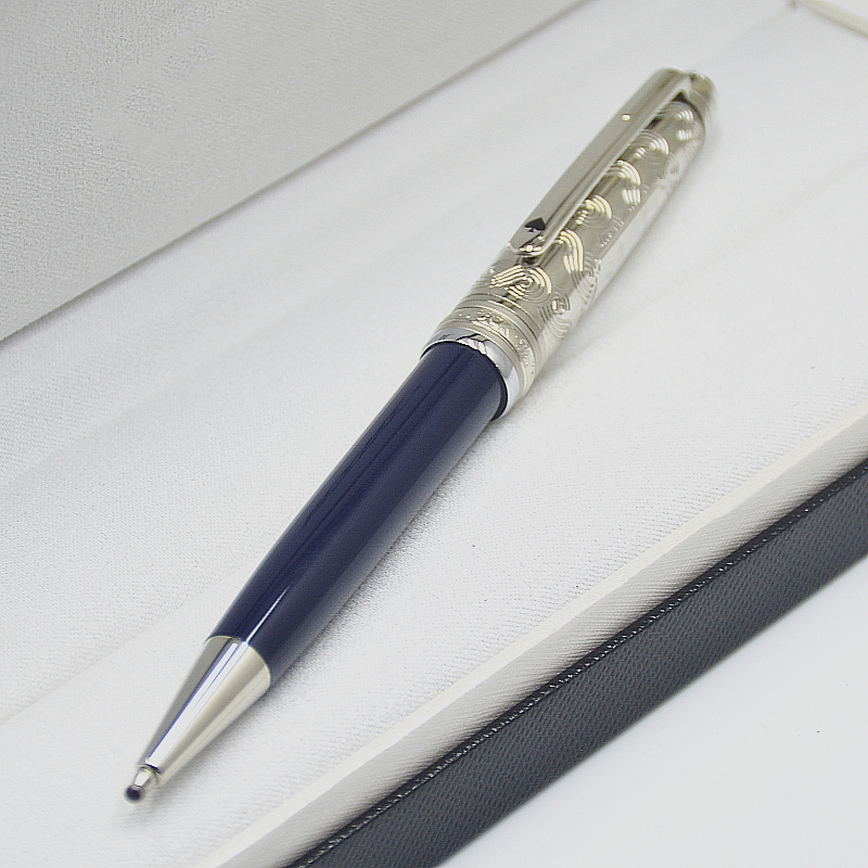 wholesale Special Edition Around the World in 80 Days 163 Rollerball Ballpoint Pen Blue And Black Resin Office School Writing Fountain Pens With Seria