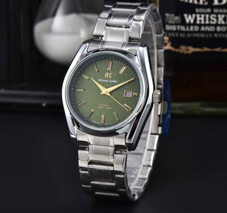 Wristwatches Classic GrandSeiko Formal Men's Watch SBGP017 GS Quartz Waterproof Calendar Top Luxury Steel Strip Business Men Watch.