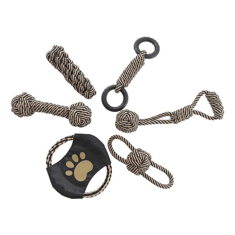 Cotton rope dog toy suitable for small and medium-sized dog breeds interactive for chewing and training Y250705