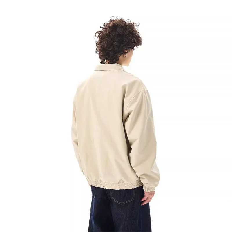 Winter Vintage Plaid Zipper Reversible Jacket For Men Autumn Lapel Baseball Uniform Y2K Streetwear Outerwear Bomber jackets X250213