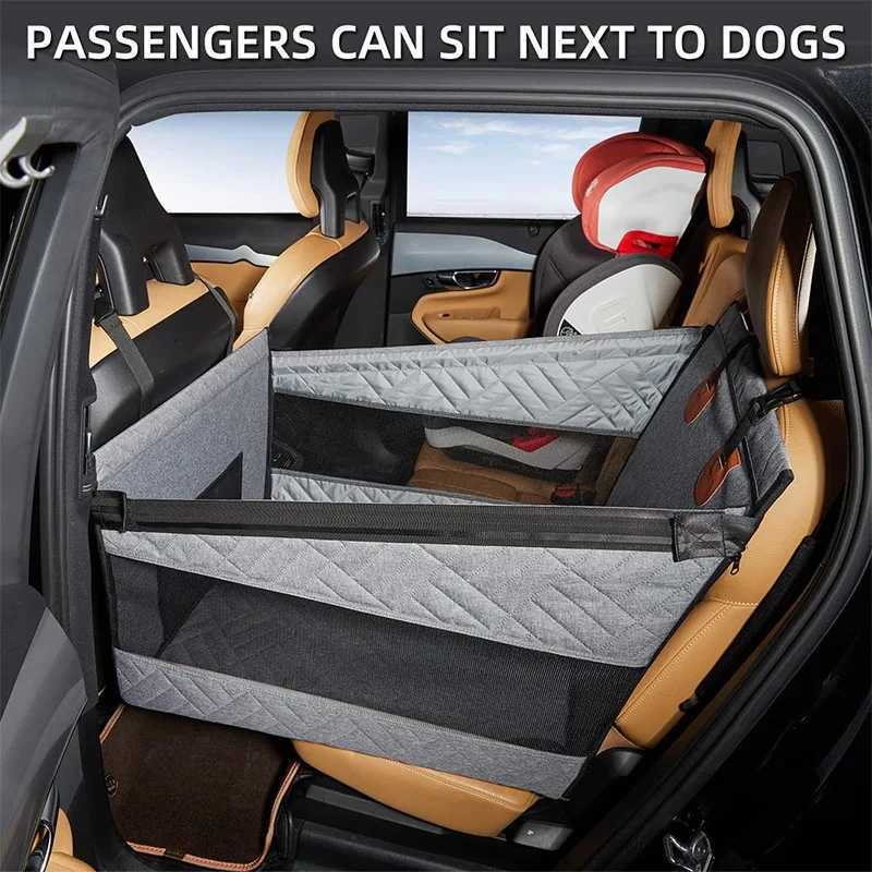 Dog Car Seat Covers Dog car seat for small and large dogs pet nest rear seat extender waterproof dog hanger with mesh bag for car rear seats H250211