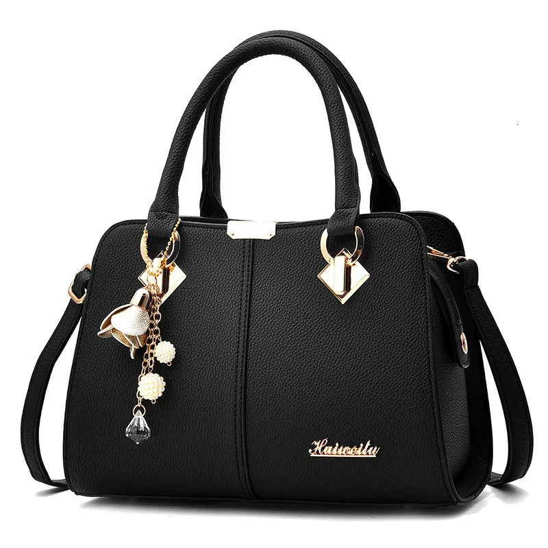 1pc Stylish Large Capacity Tote Handbag - Durable PU Leather Casual Chic Versatile Shoulder Crossbody Bag 250207