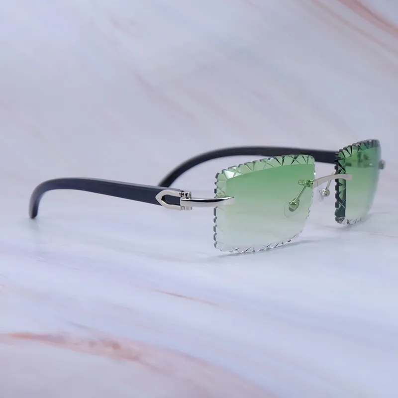 Designer Carter Sunglasses Dia Shark Cut Rimless Vintage Glasses Fashion Wholesale Sun Glass Mens Cool Decoariton 012