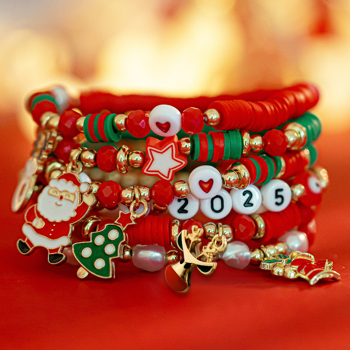 designer Jewelry Candy Soft Ceramic Wind Bead fashion Alloy Woman Bracelet Set