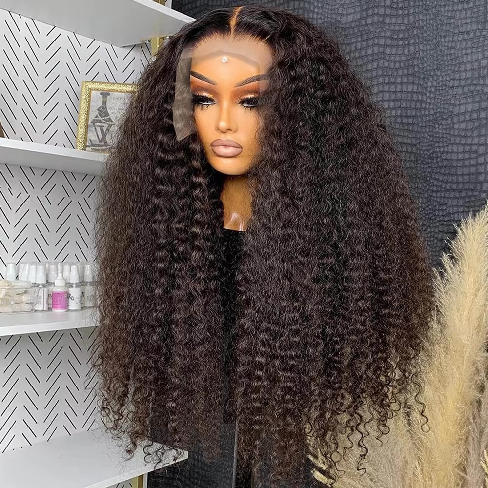 30 38 Inch Curly Human Hair Black 360 Hd Wig Brazilian 13X4 Deep Wave Lace Frontal Wigs For Women 250820